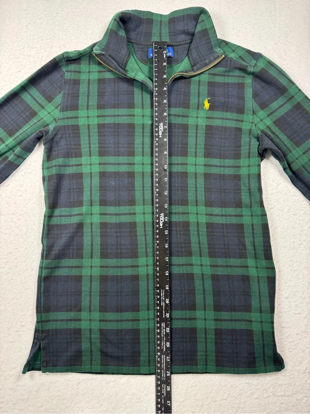 Polo Ralph Lauren Youth XL Plaid Quarter Zip Pullover